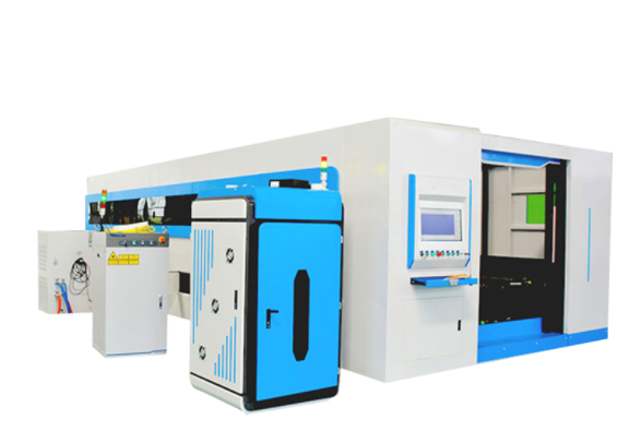 1000W 4000W 6000W Double Drive Closed Type Exchange Table Fiber Laser Cutting Machine